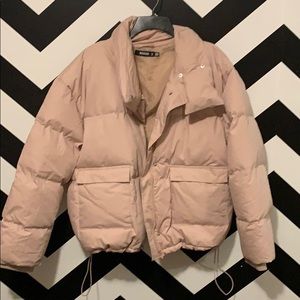 Missguided puffer jacket nude